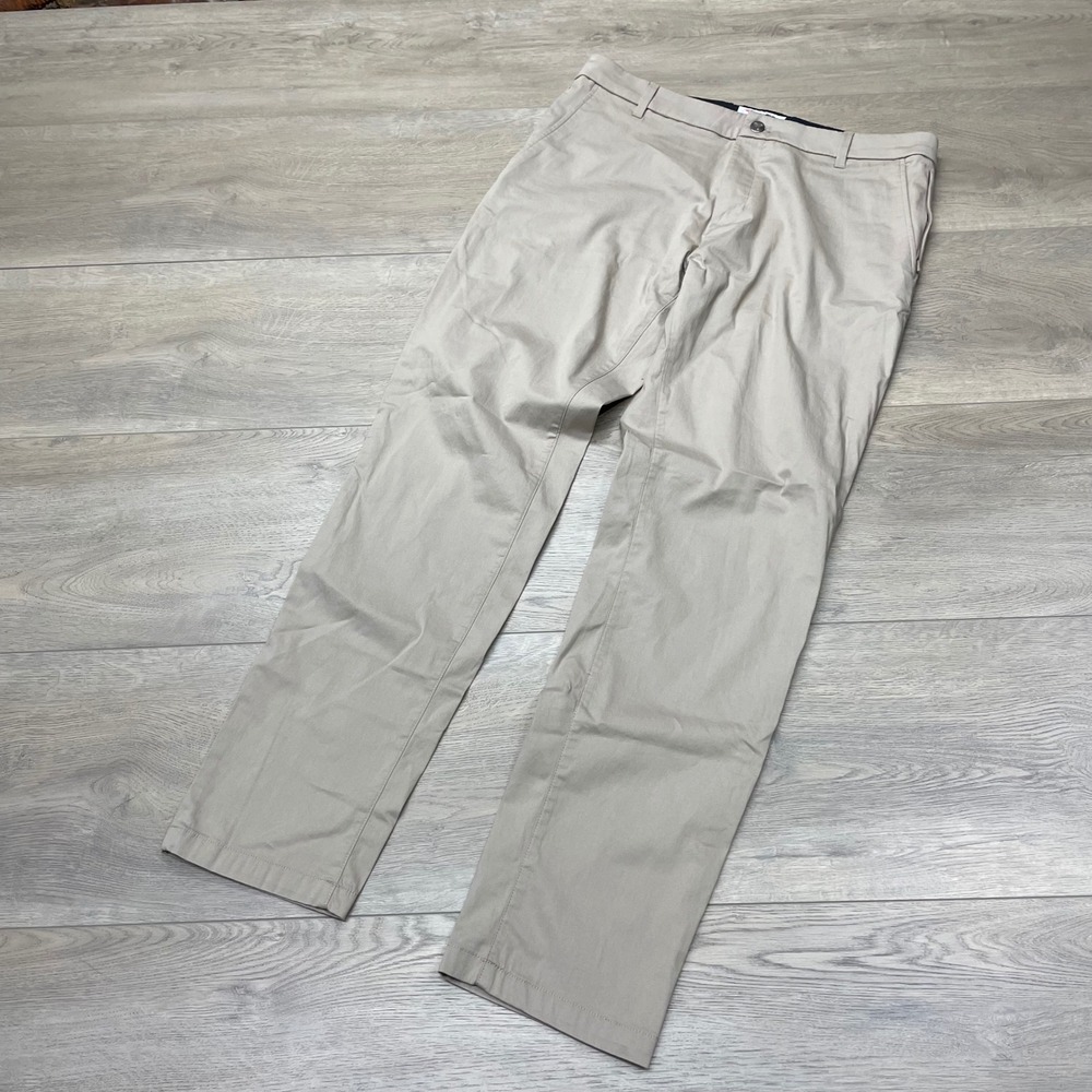 Birddogs Chino Pants Mens 34x32 Khaki Tan Stretch Straight Leg Casual Golf Prep